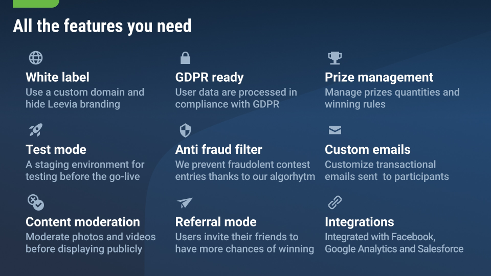screenshot of Leevia Photo Contest